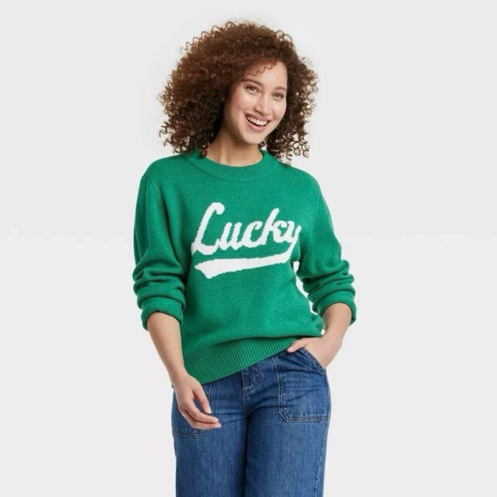 Grayson Threads St. Patrick's Day "Lucky" graphic sweater - Picture 6 of 6